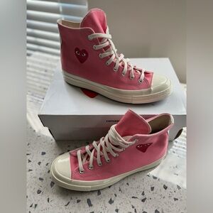Comme des Garcon PLAY hi-top Pink